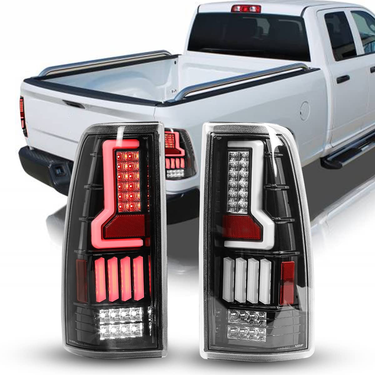 Winjet LED Tail Lights Assembly for 1999-2006 Chevy Silverado & 1999-2003 GMC Sierra - DRL, Turn Signal & Brake Running Lights (Clear Lens, 1 Pair Left+Right) - Perfect for Off-Roading & Night Driving