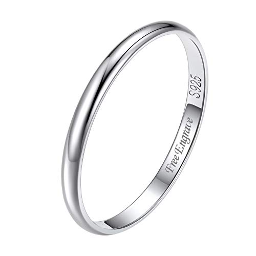 C. 2mm Plain Ring-engravable