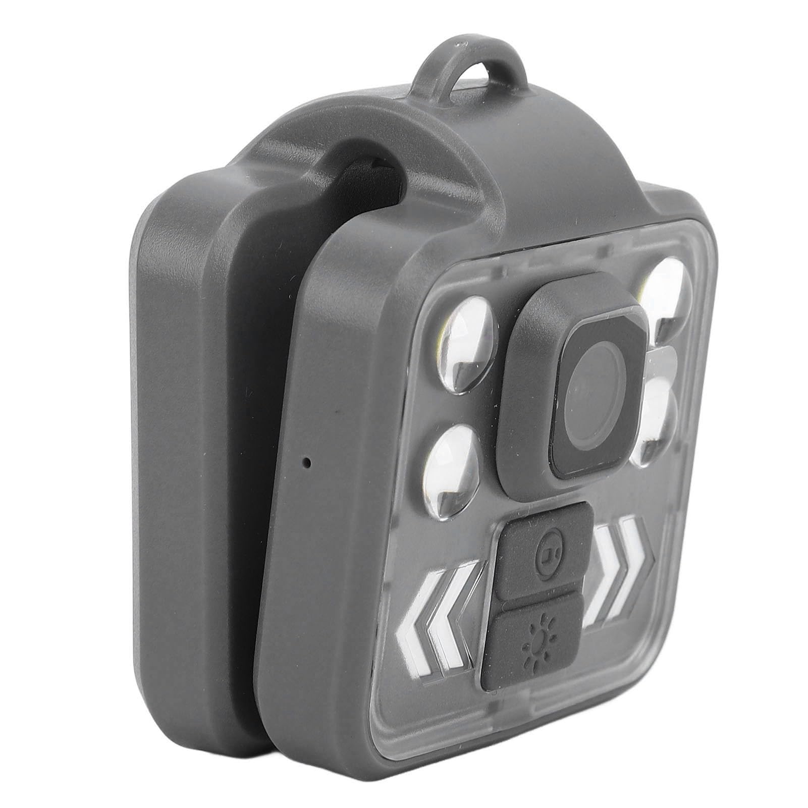 Jopwkuin Pocket Video Camera - 4K Sports Action Camera with Warning Light & Flashlight, IP65 Waterproof for Hiking, Cycling, Camping & Outdoor Adventures