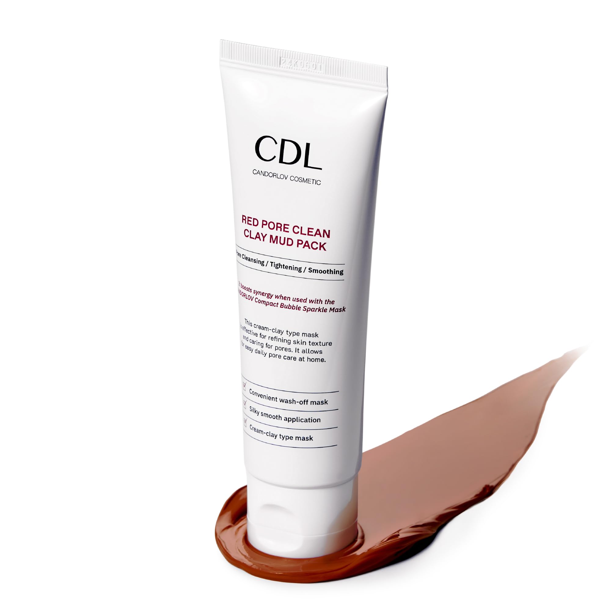 Red Mud Deep Pore Cleansing Mask - Sensitive Skin Care, 2.7 oz - Korean Skincare for Blackheads & Dead Skin