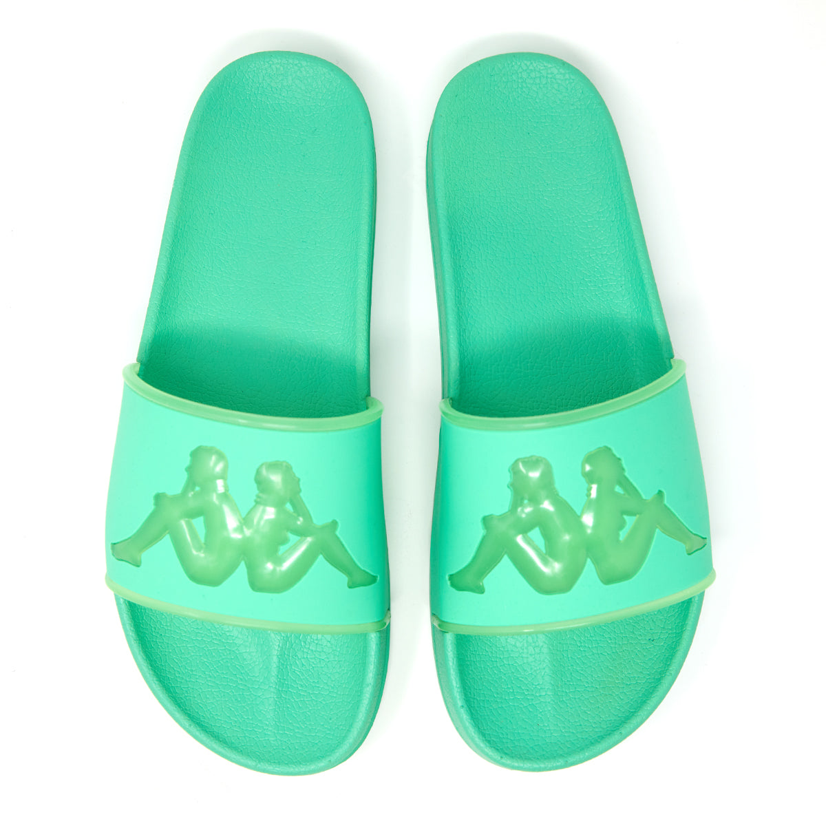Kappa Authentic Aqua 1 Slides - Green Ash Color Comfortable Summer Slides for Men & Women | Perfect for Beach, Pool, Gym and Casual Wear