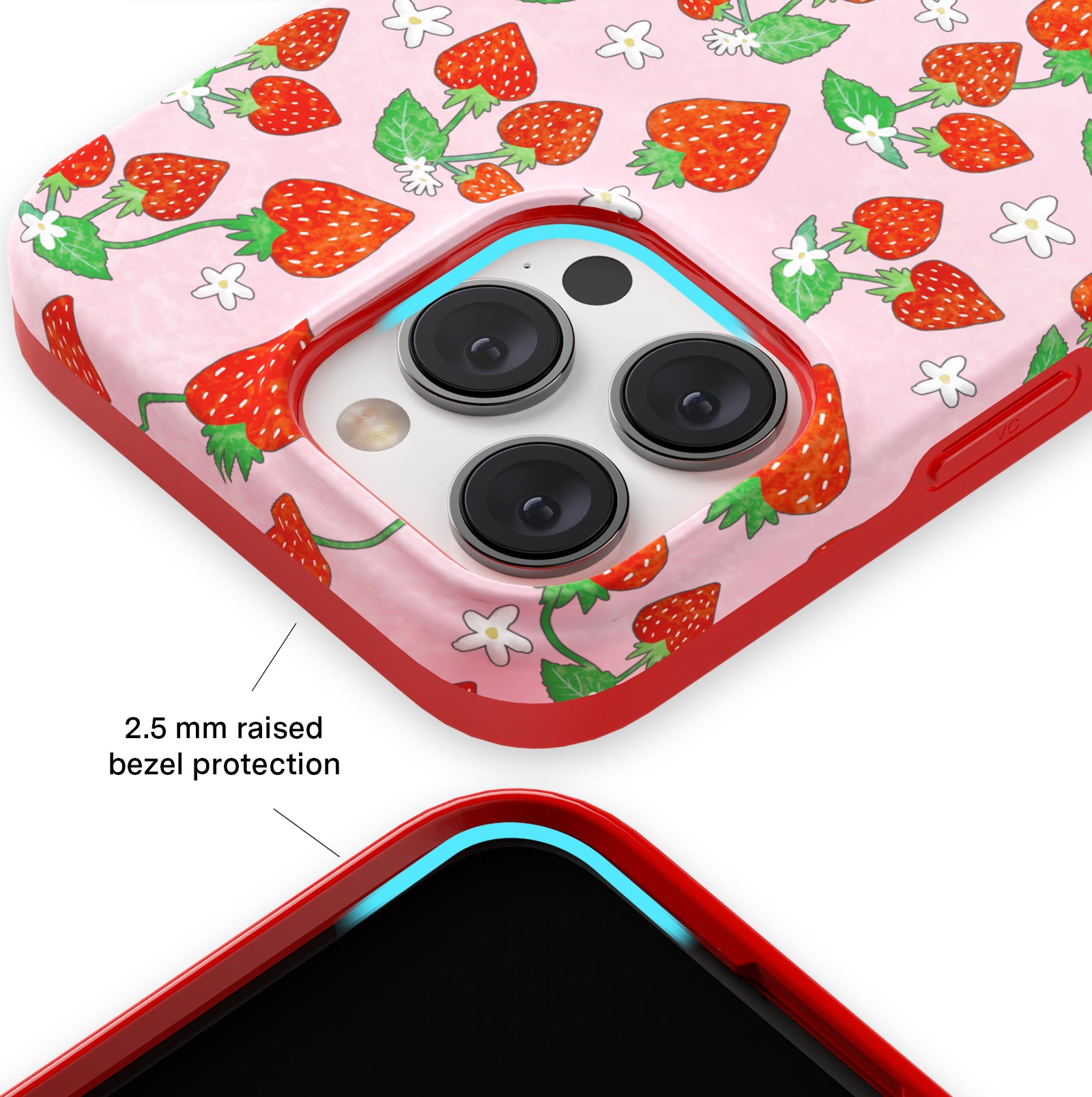 Strawberry Sweethearts Cute iPhone Case - Trendy & Protective Phone Cover for iPhone 13/14/15 Pro Max - Perfect Gift for Valentine's Day, Anniversary & Everyday Use