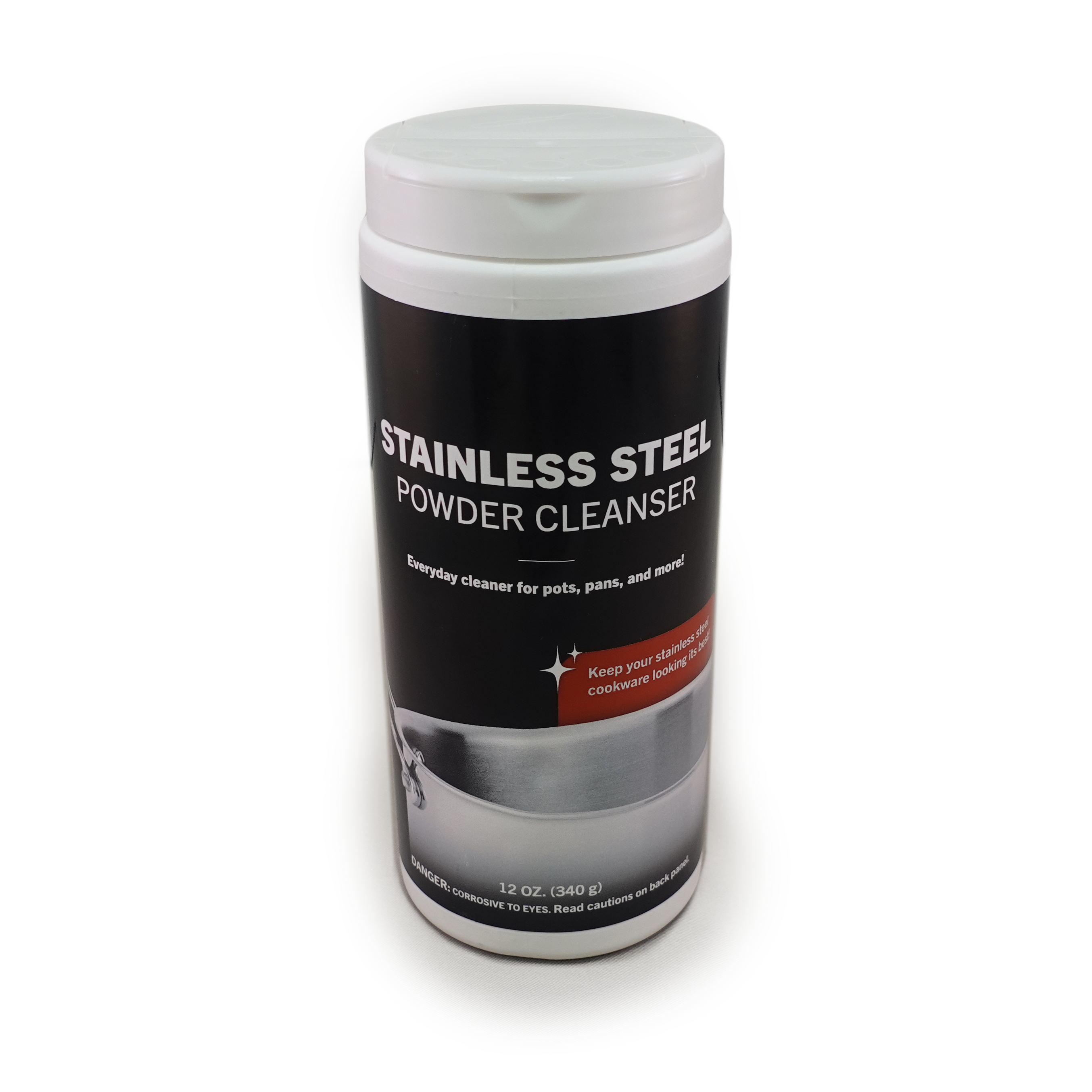 12 Ounce Essentials Powder Stainless Steel Cleaner - Removes Rust & Stains | Safe for Cookware, Sinks & Appliances | Perfect for Kitchen & Restaurant Use