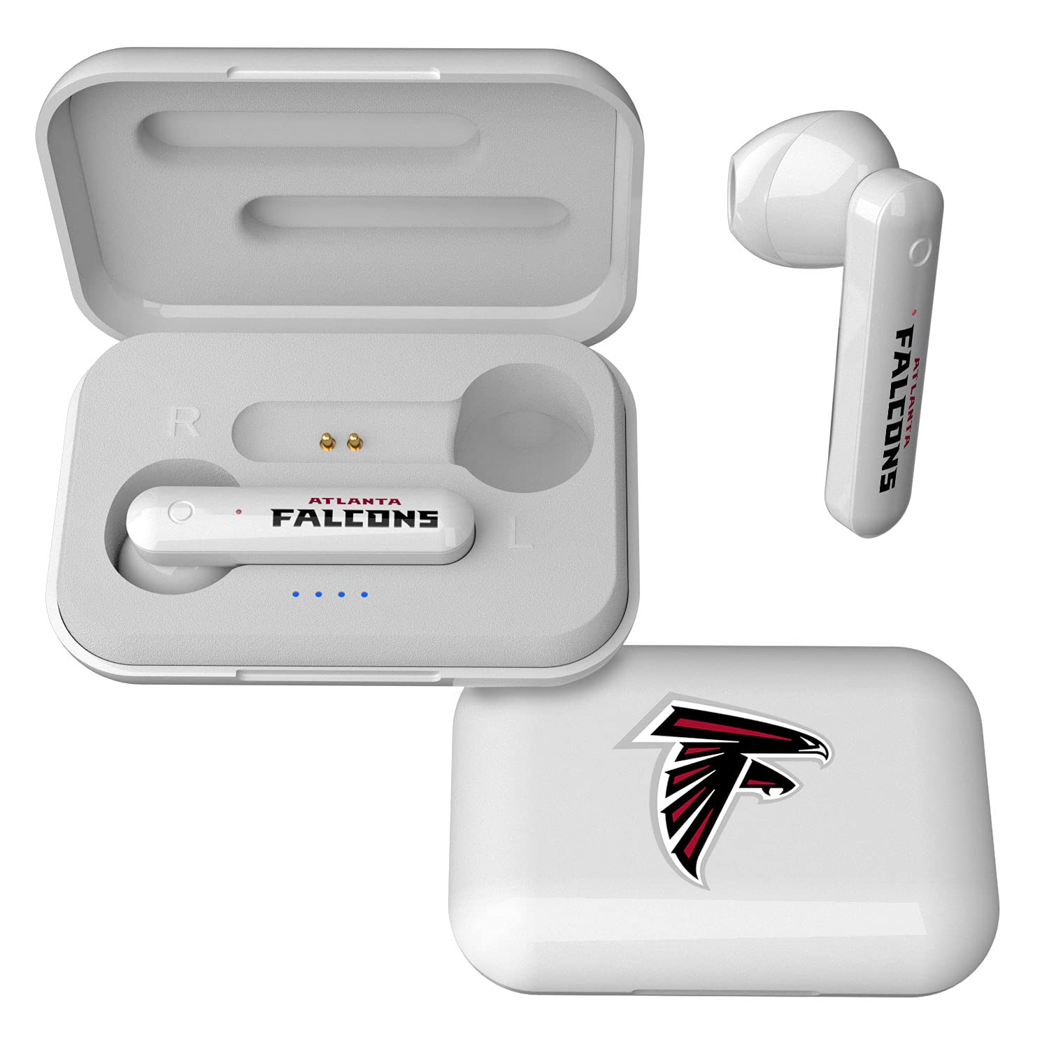 NFL Wireless Bluetooth Earbuds with Team Insignia - Noise Cancelling TWS Headphones for Football Games, Workouts & Commuting