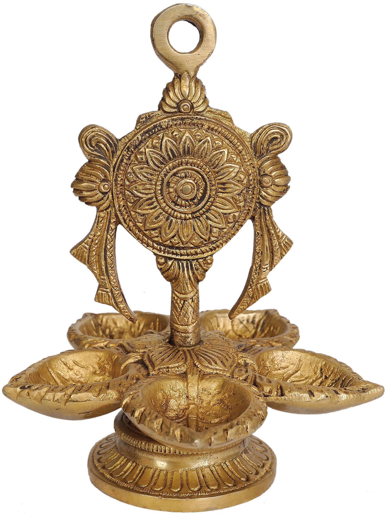 Vaishnav Conch Lamp - Handcrafted Brass Statue for Home Decor, Spiritual Altar & Meditation Space | Perfect for Puja Room, Yoga Studio & Gift Giving