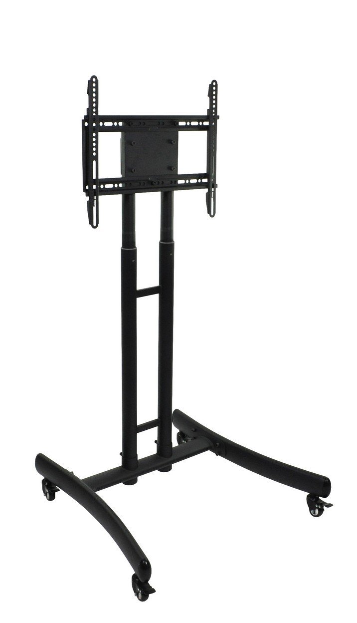 Adjustable Height Rolling TV Stand with Wheels - Sturdy Mobile TV Cart for Living Room, Bedroom, or Office - Perfect for Flat Screen TVs up to 65 Inches
