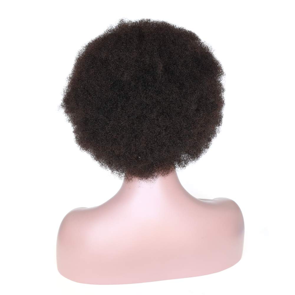 10inch Afro Kinky Curly Human Hair Wig for Black Women - Brazilian Virgin Hair with Bleached Knots & Baby Hair | Natural Short Lace Front Wig for Daily Wear, Parties & Special Occasions