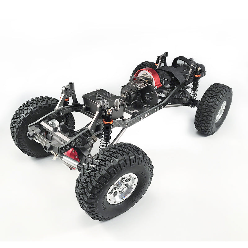 TFL 1/10 Scale RC Car Assembled Chassis Kit - Compatible with Rock Crawler, SCX10 Models (305mm/313mm Wheelbase) - Includes Gearbox & Axles - Perfect for Off-Road Racing and Trail Adventures