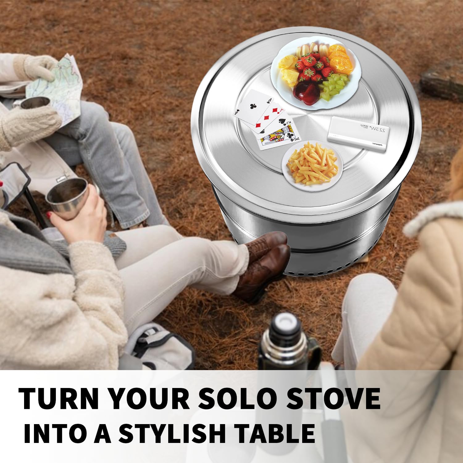 Solo Stove Bonfire Fire Pit Lid Cover - 19.5 Inch Stainless Steel Fire Pit Accessory for Solo Stove Bonfire | Perfect for Outdoor Camping, Backyard Fire Pits & Patio Protection