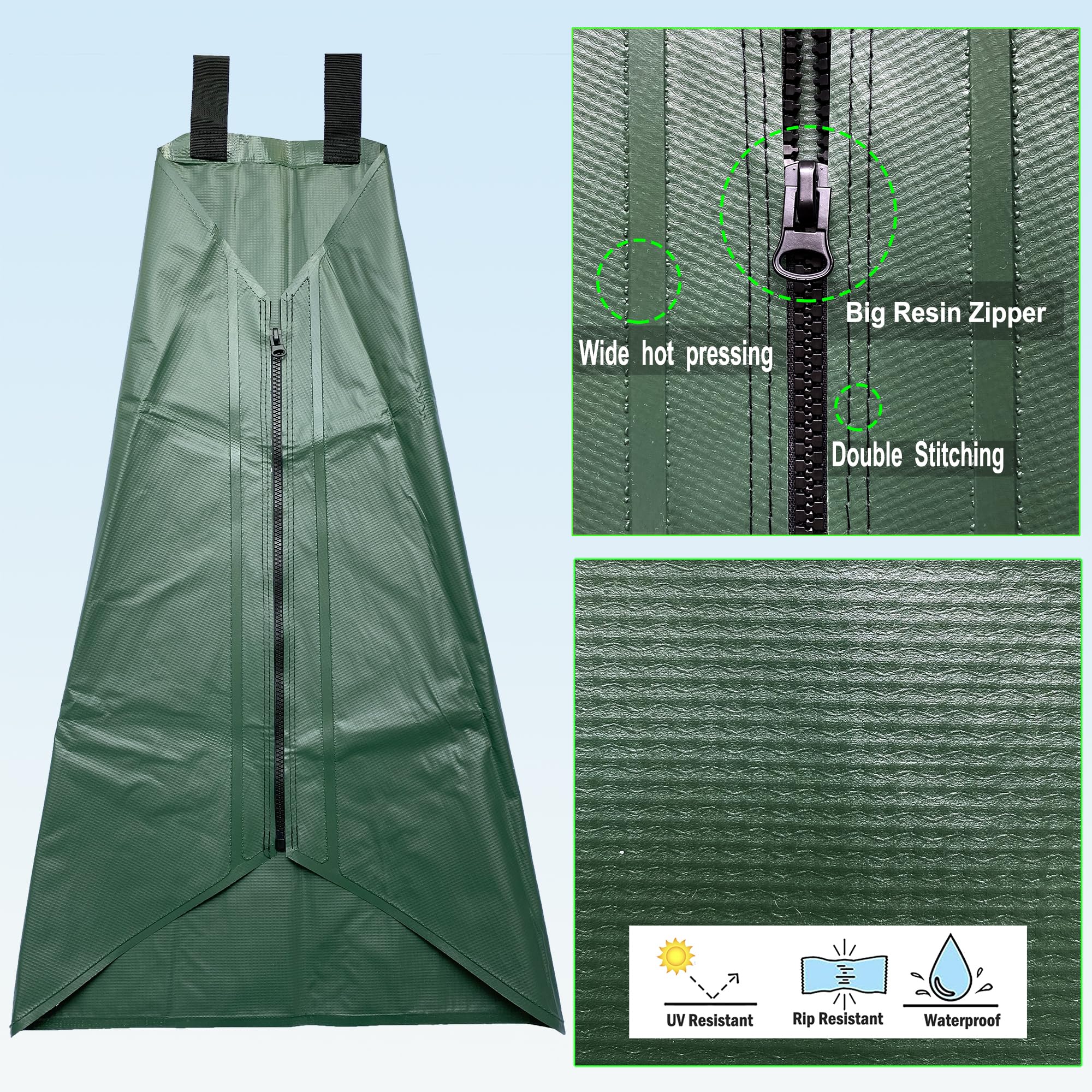 USHIGHTLIGHT 20 Gallon Tree Watering Bag - Slow Release Drip Irrigation System for Trees | Portable & Water Saving | Ideal for Landscaping, Garden Care & Drought Protection (Pack of 3)