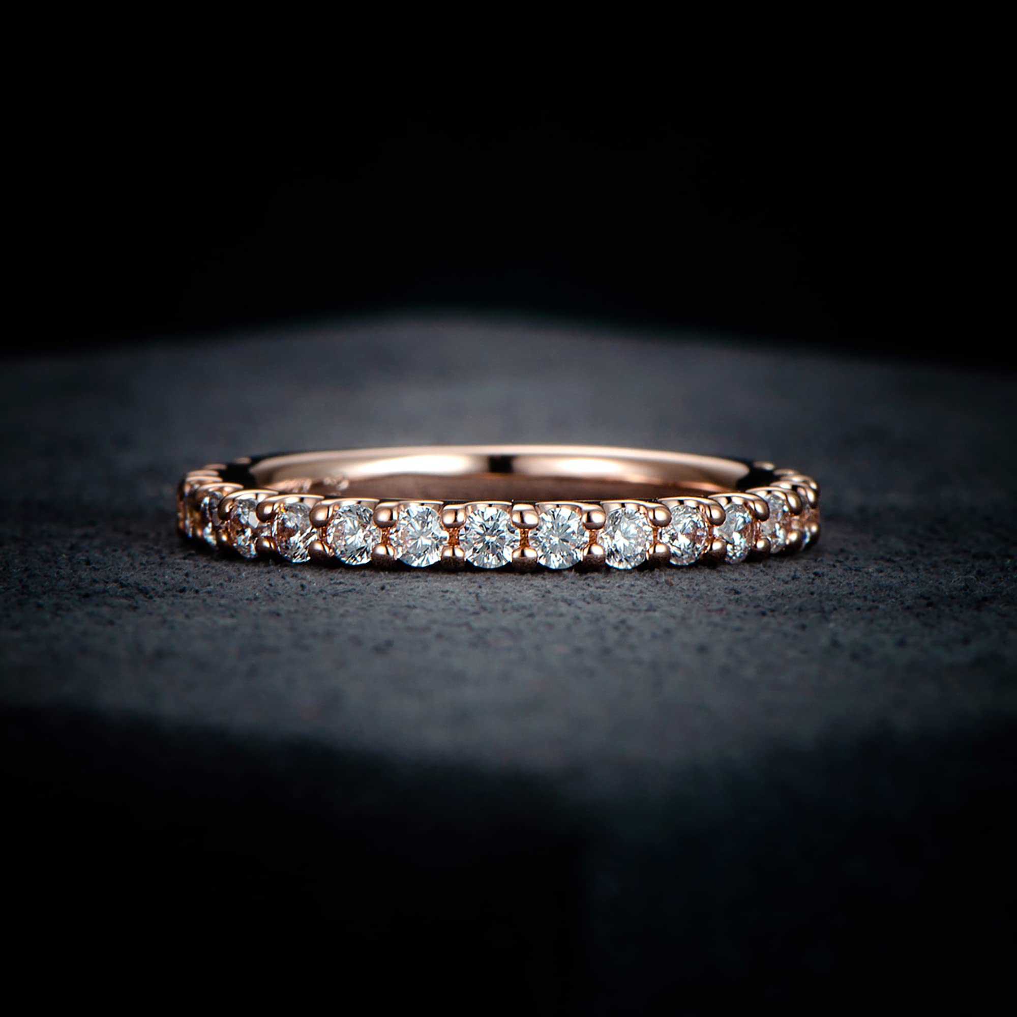 14K Solid Gold Moissanite Eternity Ring for Women - 2.5mm Wedding Band, Engagement Ring, Anniversary Gift | Perfect for Bridal Jewelry, Proposal, Special Occasions