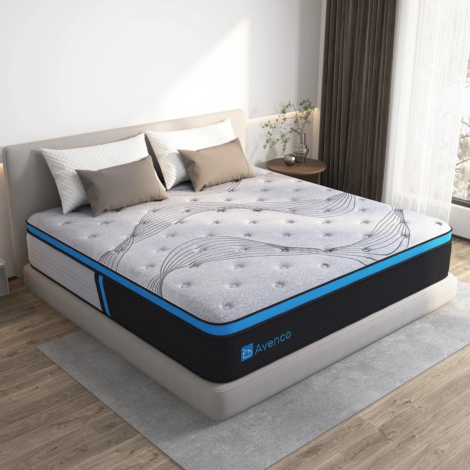 Avenco King Size Hybrid Mattress - Medium Firm 12