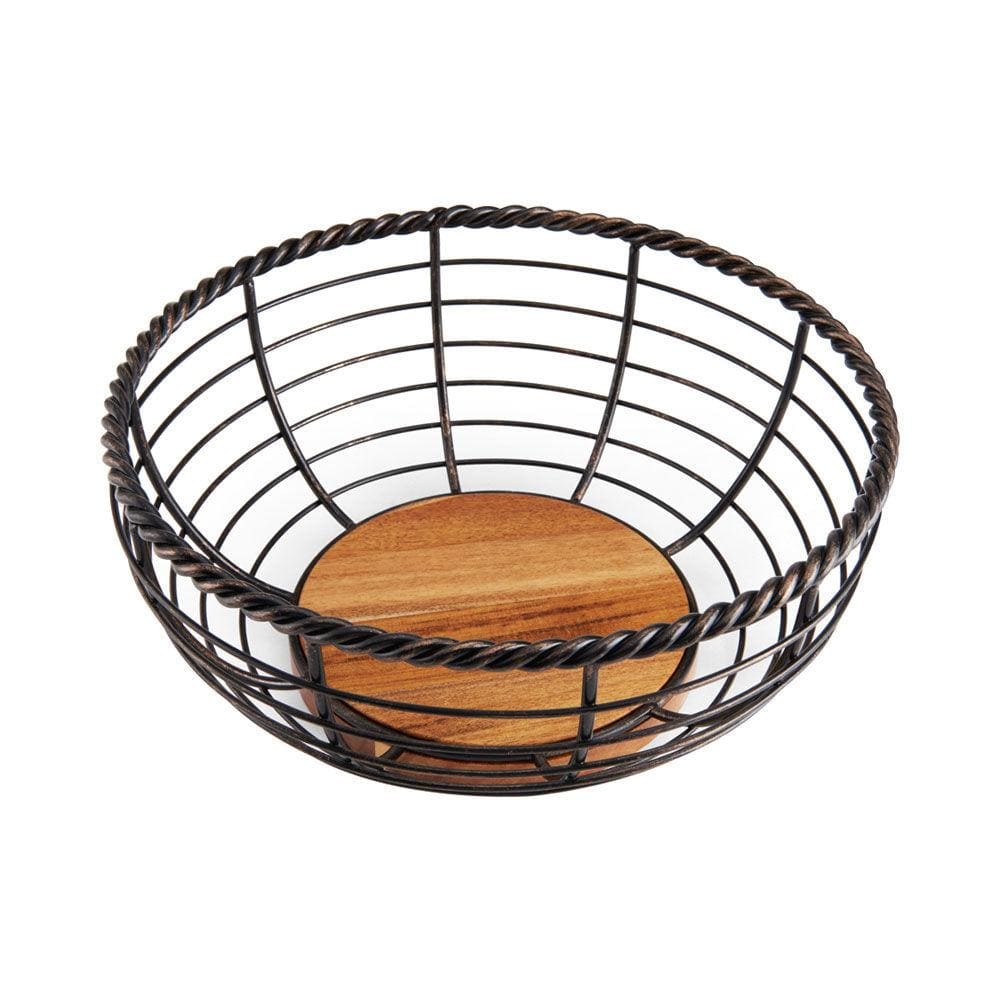 Round Rope Fruit Basket - Natural Handwoven Storage Basket for Kitchen, Dining Table, and Farmers Market - Perfect for Organizing Apples, Oranges, and Fresh Produce