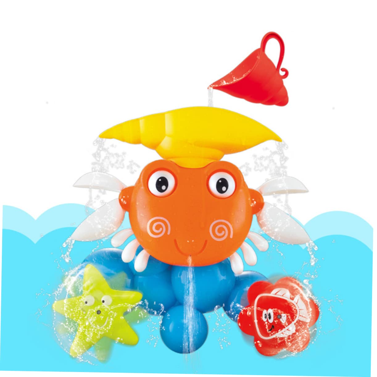 HOOTNEE Water Toys for Kids - Fun Bath Crab Car Toys, Cartoon Bathtub Toys for Toddlers | Perfect Bath Time Play & Pool Party Fun