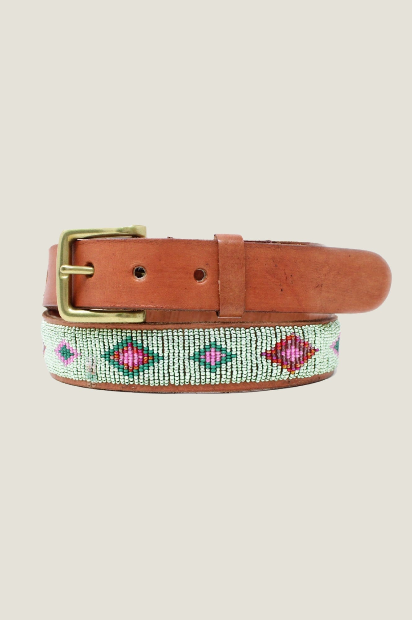 Belmasi Belt for Men & Women | Alo Green Leather Belt with Adjustable Buckle - Perfect for Casual, Office & Outdoor Wear