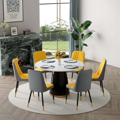 White Table+style 1 Orange-dg Chairs