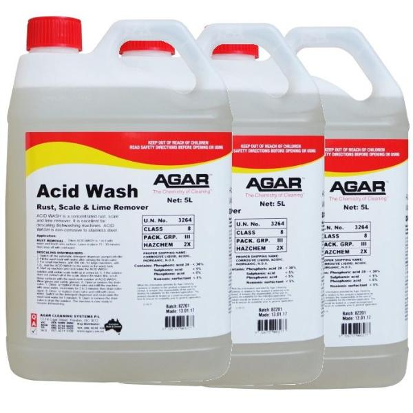 Agar Acid Wash 5L Concentrated Descaler - Powerful Rust, Scale & Lime Remover for Home Appliances, Pipes & Industrial Equipment | Effective Cleaning Solution for Coffee Makers, Dishwashers & Boilers