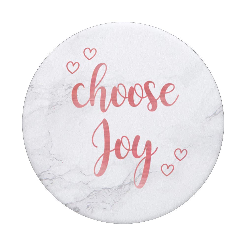 Inspirational 'Choose Joy' Quote Wall Art - Metallic Faux Rose Pink Home Decor for Living Room, Bedroom & Office