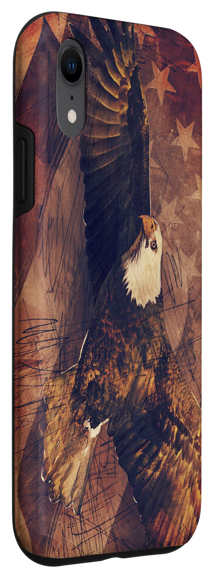 Patriotic USA Flag & Bald Eagle iPhone XR Case - Durable Protective Cover for iPhone XR - Perfect for Everyday Use, Travel, and Outdoor Adventures