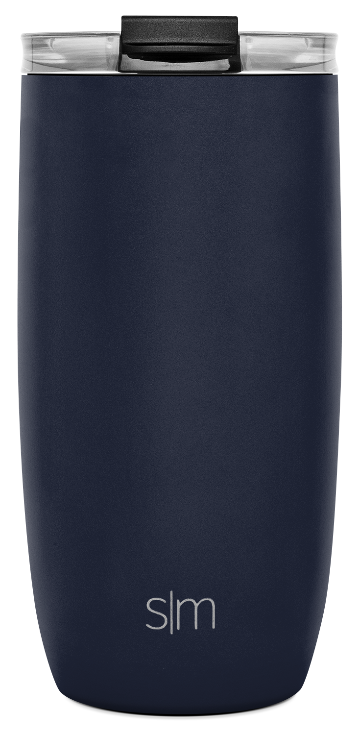 Voyager 20oz Insulated Tumbler with Clear Flip Lid & Straw - Leakproof Stainless Steel Travel Mug for Hot & Cold Drinks - Perfect for Office, Gym, Hiking & Outdoor Activities