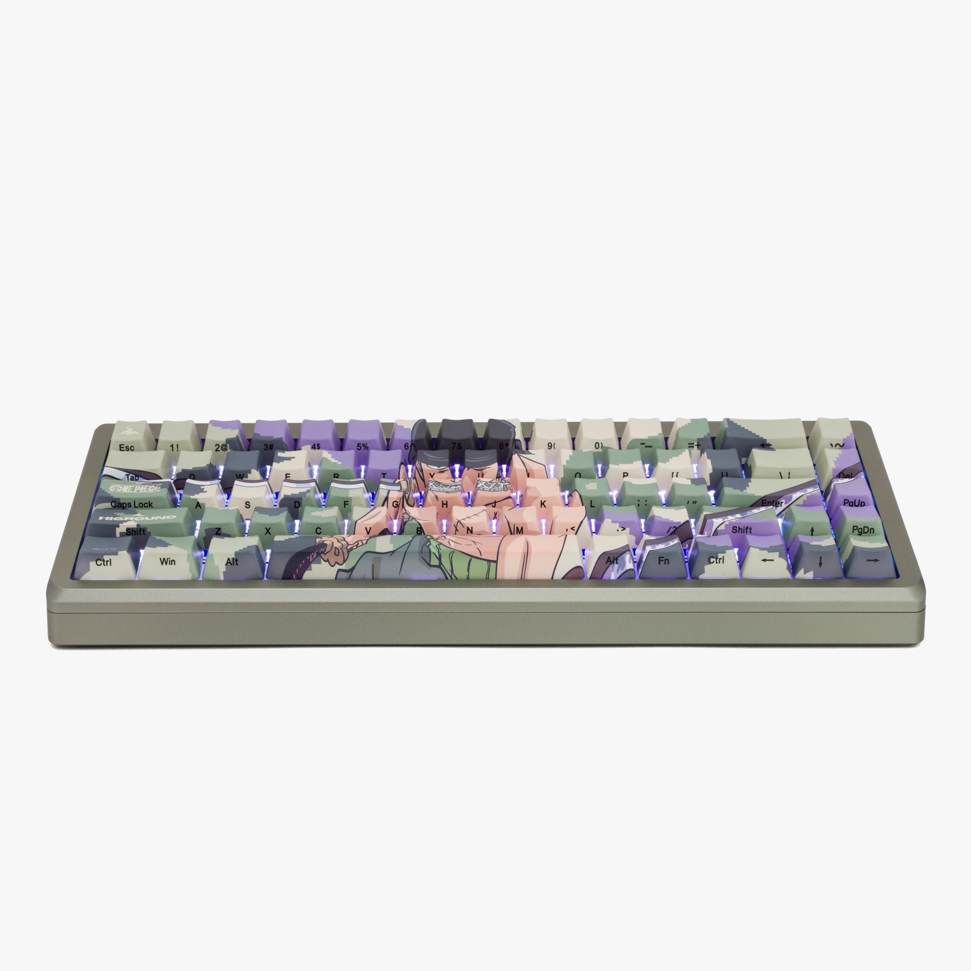 One Piece x HG Summit 65 Mechanical Keyboard - Zoro Themed RGB Gaming Keyboard for PC, Mac - Perfect for Anime Fans & Gamers