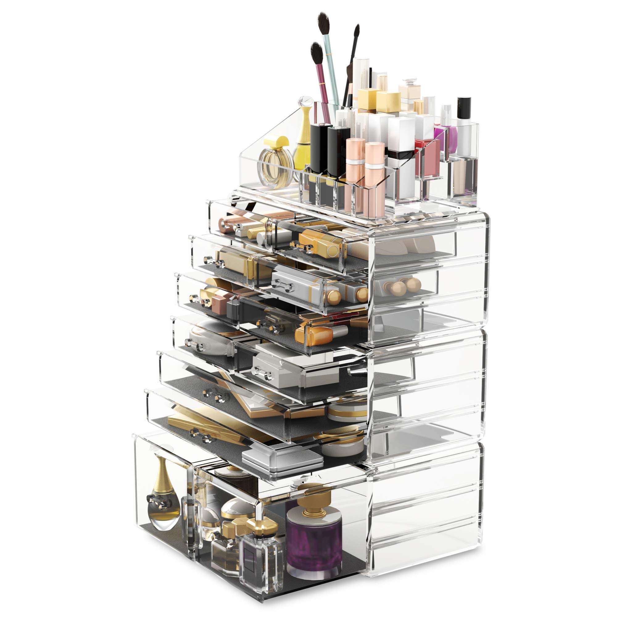 Makeup Organizer & Cosmetic Storage Tray - Perfect for Vanity & Travel