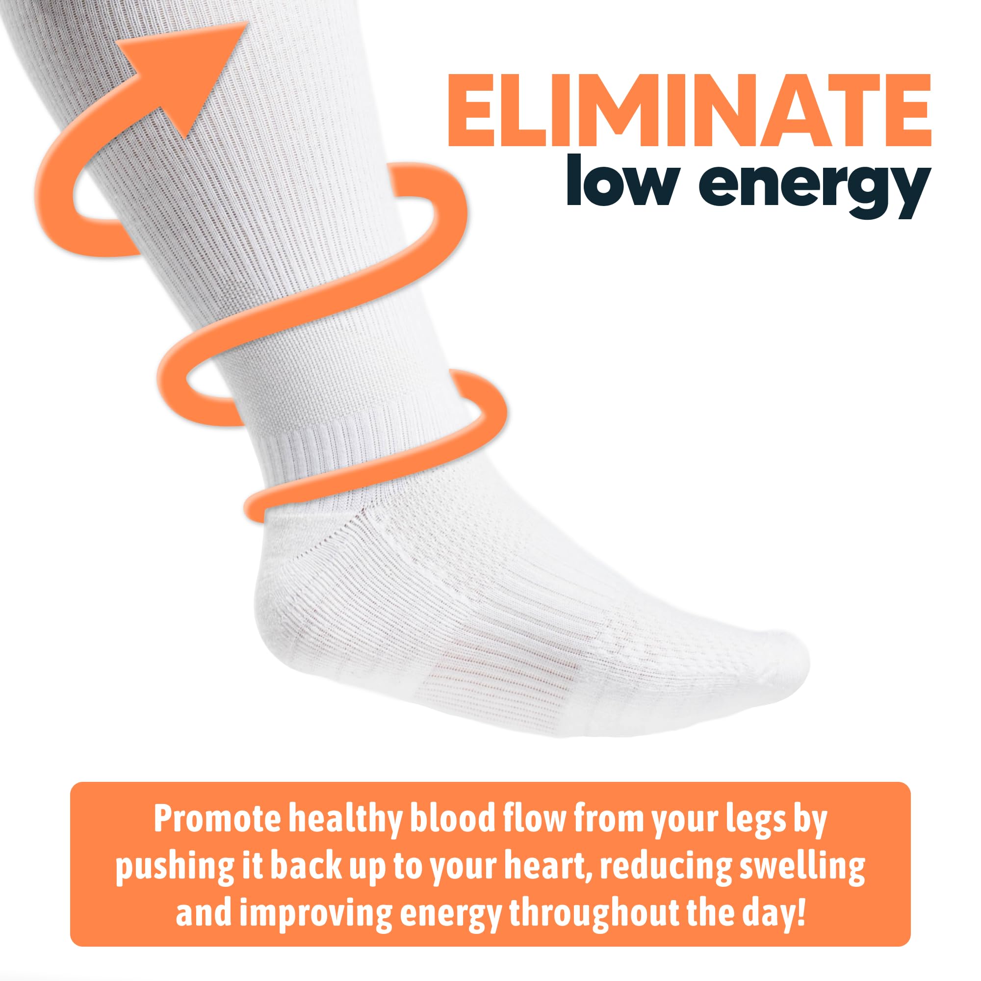 Viasox Compression Socks for Women & Men - 12-15 mmHg Knee High Support Socks for Circulation, Travel, Flight & Running - Ideal for Airplane Trips, Long Flights & Active Lifestyles