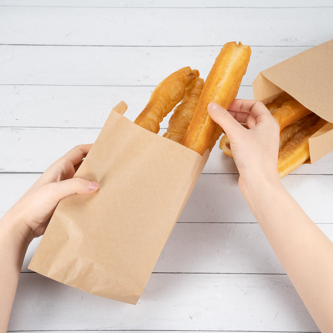 Eco-Friendly Kraft Paper French Fry & Snack Bags - 5