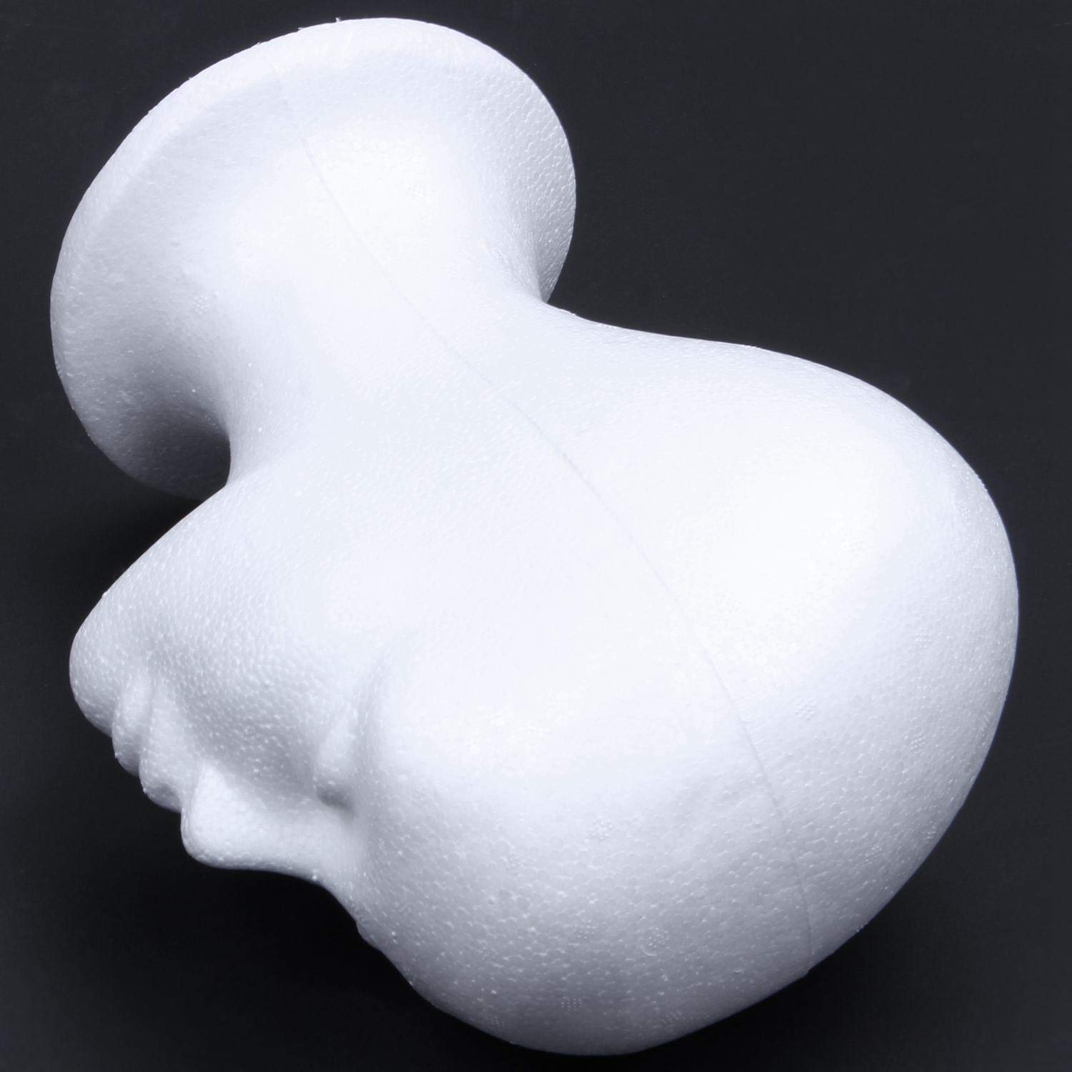 White Female Foam Mannequin Head for Hat & Wig Display - Perfect for Salon, Retail Store, and Home Decor Use