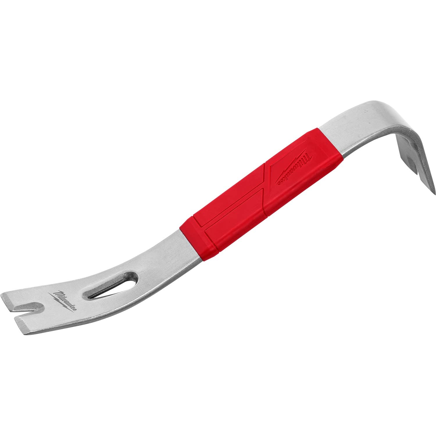 Milwaukee 12-Inch Shock Shield Bar Pry Tool (48-22-9034) - Heavy-Duty Demolition & Construction Pry Bar for Remodeling, Flooring, and Woodworking Projects