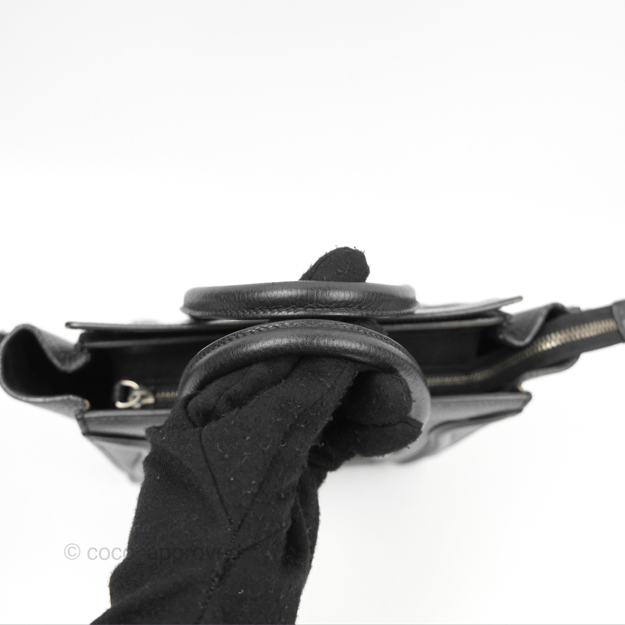Celine Nano Luggage Bag in Black Drummed Calfskin Leather - Perfect for Work, Travel & Everyday Luxury Handbag