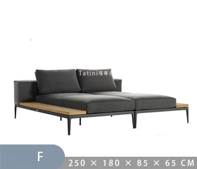 Premium Teak Wood Sofa and Coffee Table Set - 3-Piece Outdoor Patio Furniture for Garden, Poolside & Backyard Relaxation