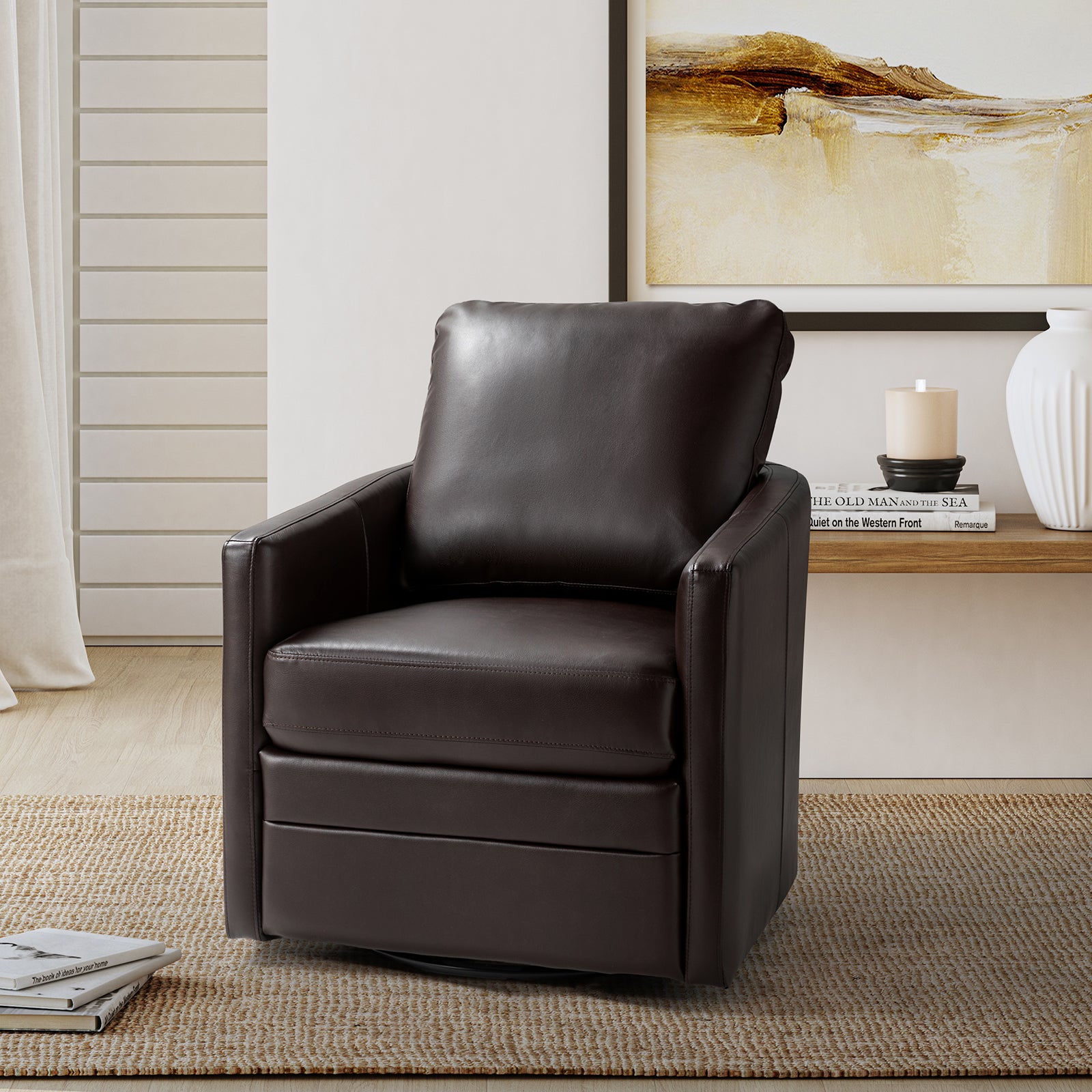 Aurora Swivel Chair - 360 Degree Rotating Modern Office Chair with Ergonomic Design for Home & Workspace Comfort