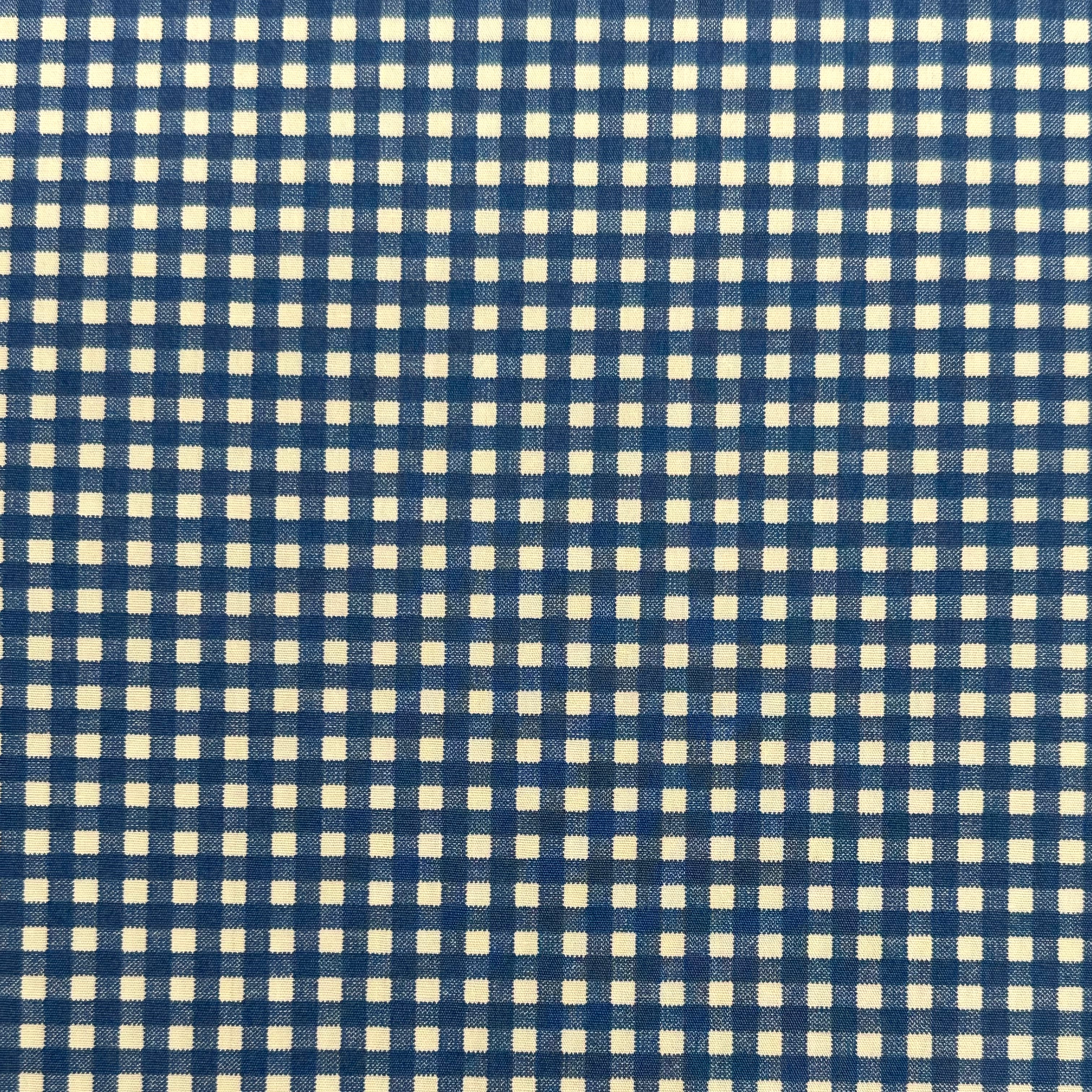 Royal Gingham Checkered Fabric - Soft & Durable Cotton Material for Clothing, Home Decor & DIY Crafts | Perfect for Dresses, Curtains & Tablecloths