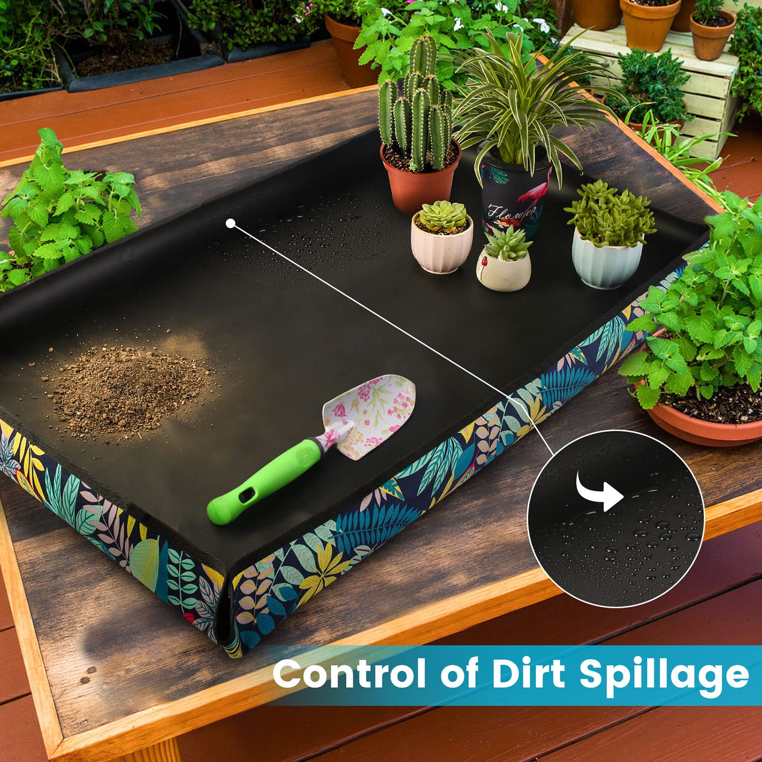 Large Repotting Mat 43.5x29.5in - Indoor Plant Transplanting & Gardening Gifts for Home Use
