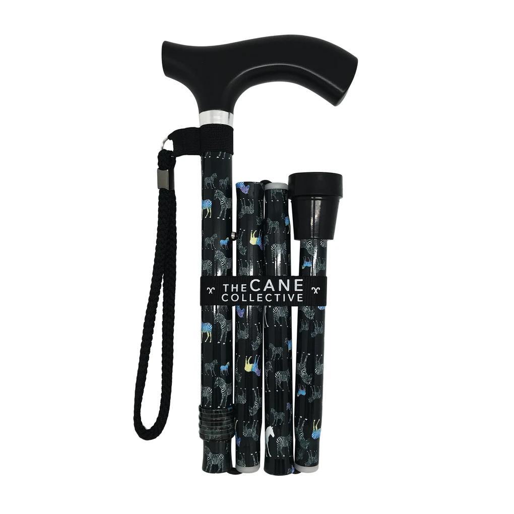Foldable Walking Cane for Seniors - Adjustable Lightweight Mobility Cane with Comfortable Handle & Non-Slip Tip - Ideal for Elderly, Hiking, Travel, and Daily Support