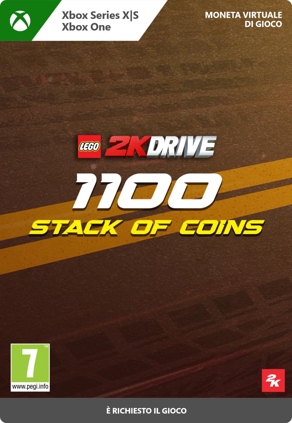 LEGO 2K Drive: Stack of Coins Digital Download Code for Xbox One & Series X|S - Fun Racing Game for Kids & Family Game Night