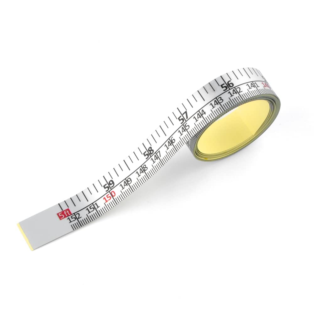 Self-Adhesive Workbench Ruler - 60 Inch/152cm Measuring Tape with Inch & Centimeter Scales (Right to Left Reading) - Perfect for Woodworking, DIY Projects, and Workshop Measurements