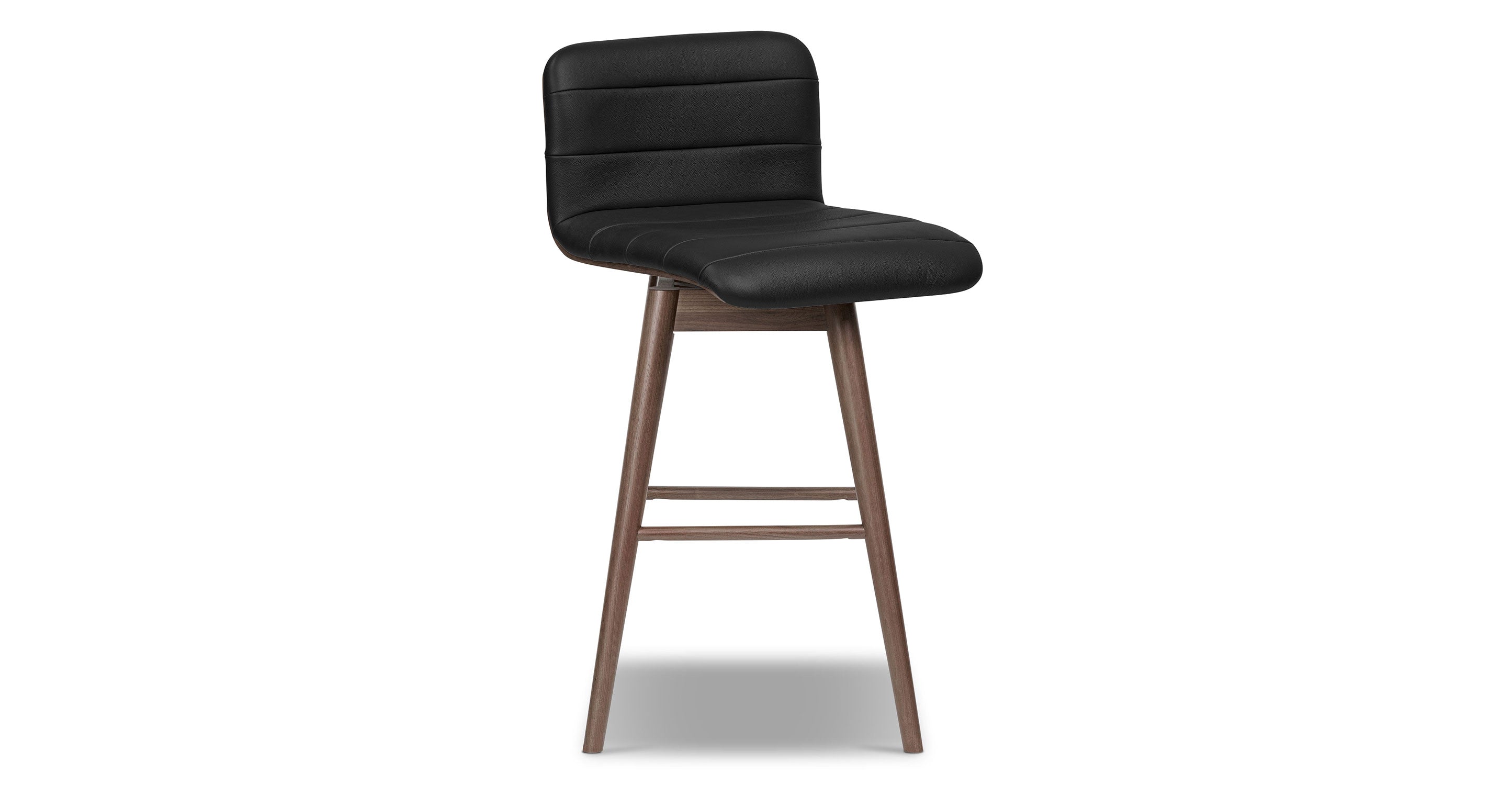 Bassano Genuine Leather Swivel Bar Stool - Adjustable Height Counter Stool for Kitchen Island, Dining Room & Home Bar - Modern & Comfortable Seating