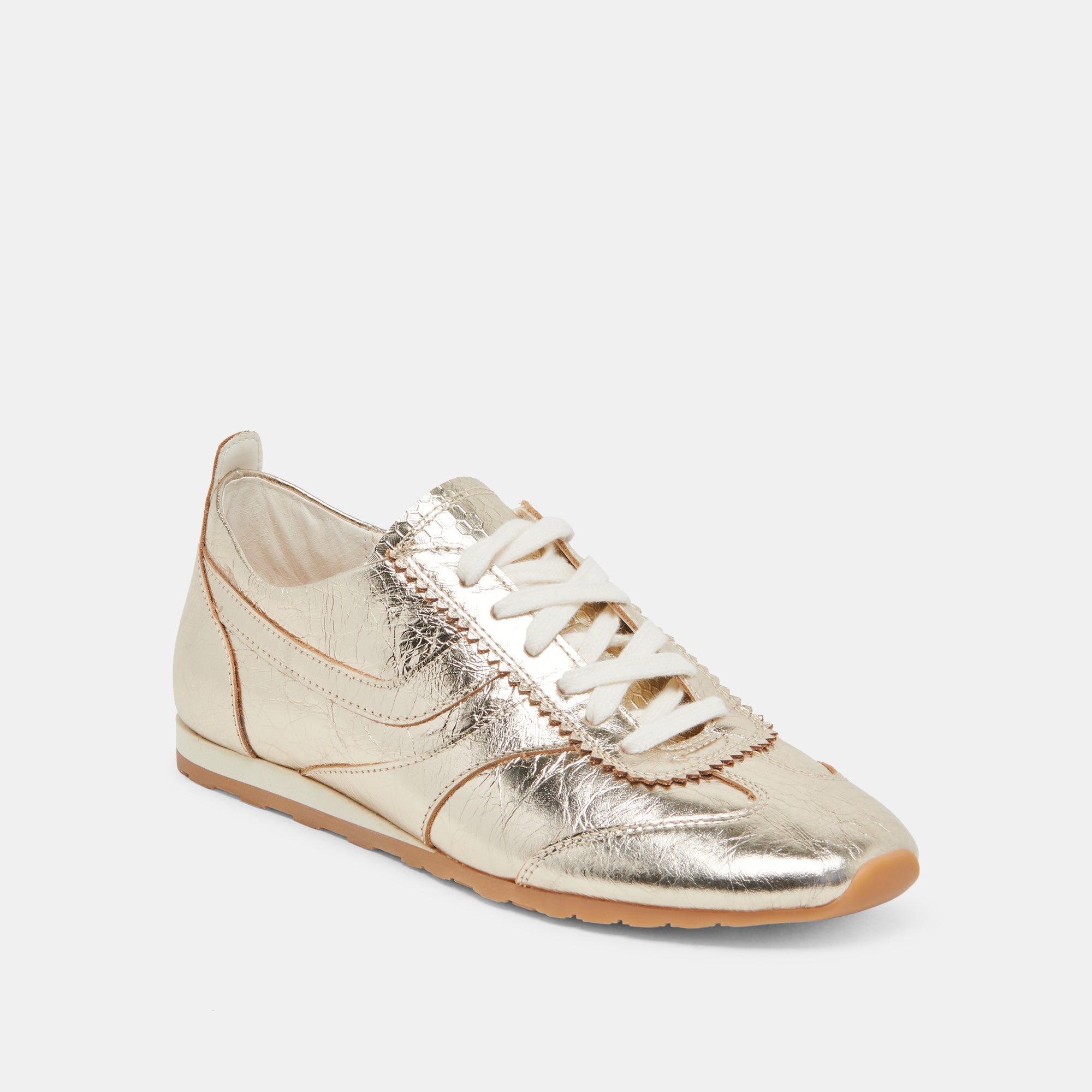 **Delany Sneakers Light Gold Crinkle Patent - Stylish & Comfortable Women's Fashion Shoes for Casual Wear & Everyday Outfits**