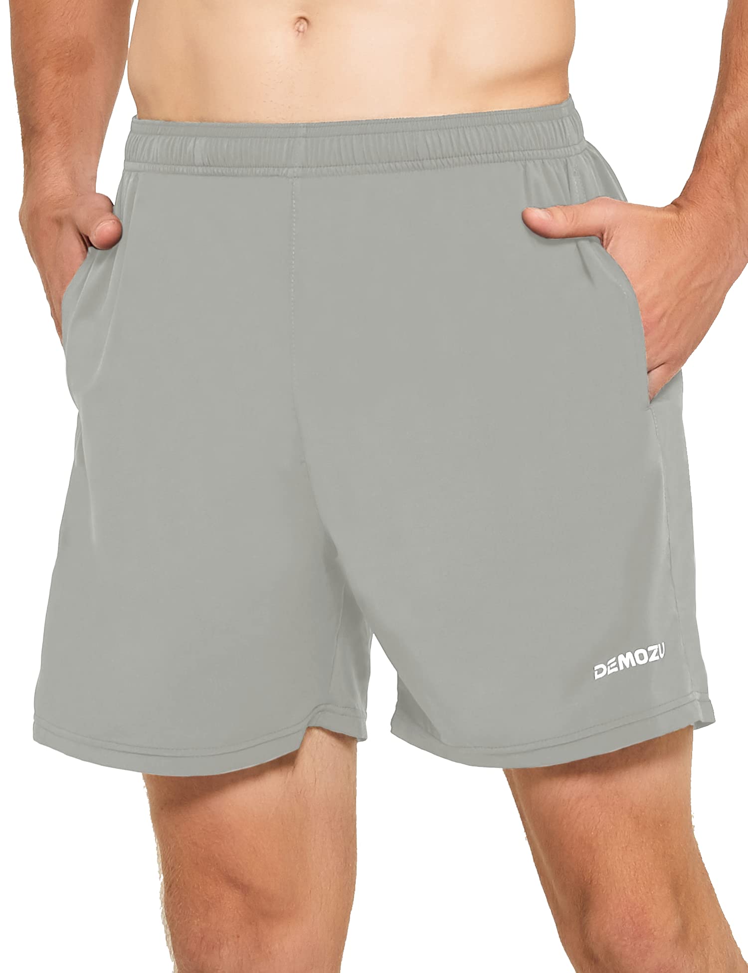 DEMOZU Men's 5 Inch Quick Dry Running Shorts - Lightweight Athletic Workout Gym Tennis Shorts with Pockets - Perfect for Jogging, Training & Casual Wear