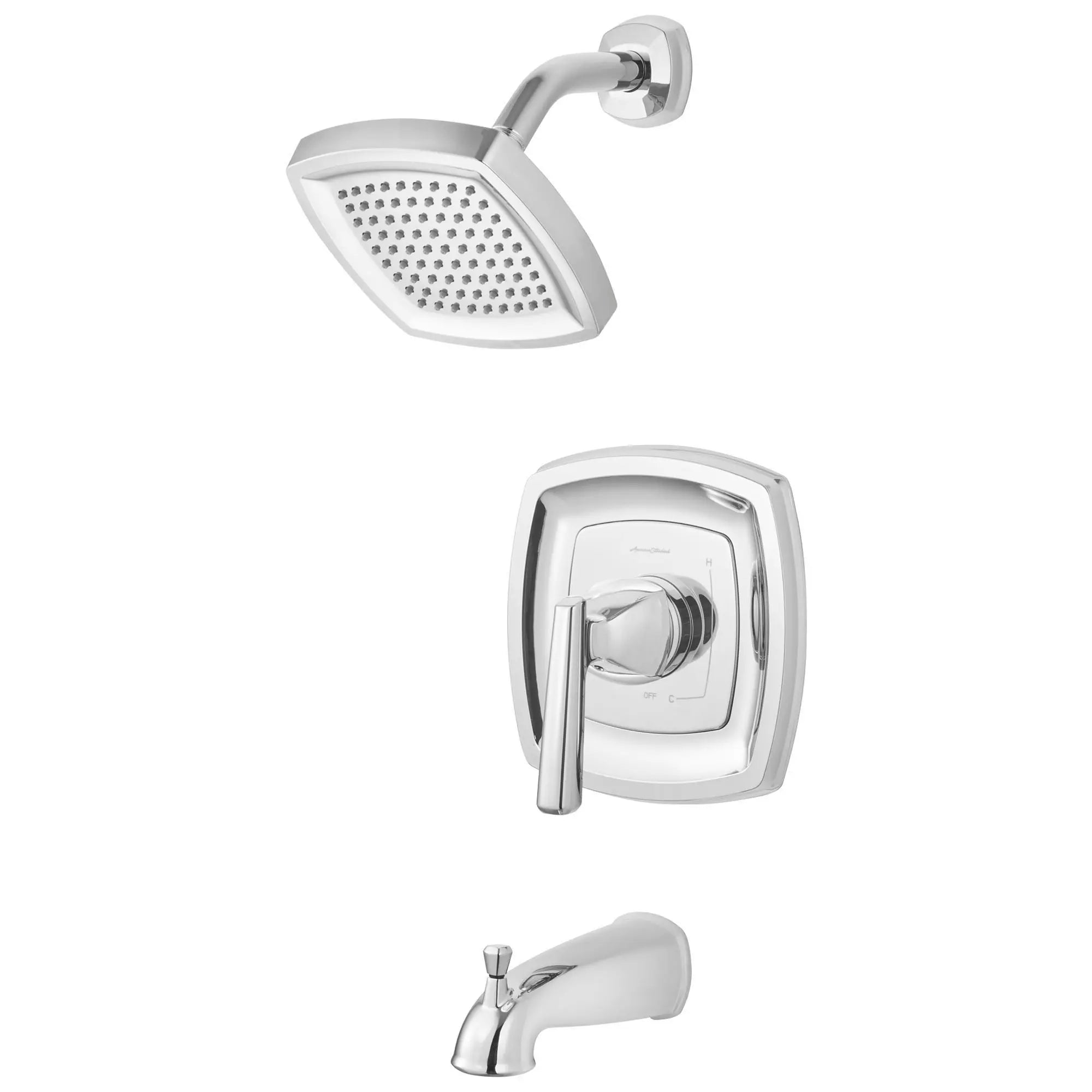 Edgemere 1.8 GPM Tub and Shower Trim Kit with Lever Handle - Chrome Bathroom Faucet Set for Modern Home Renovation | Perfect for Bathroom Upgrades & Shower Installations