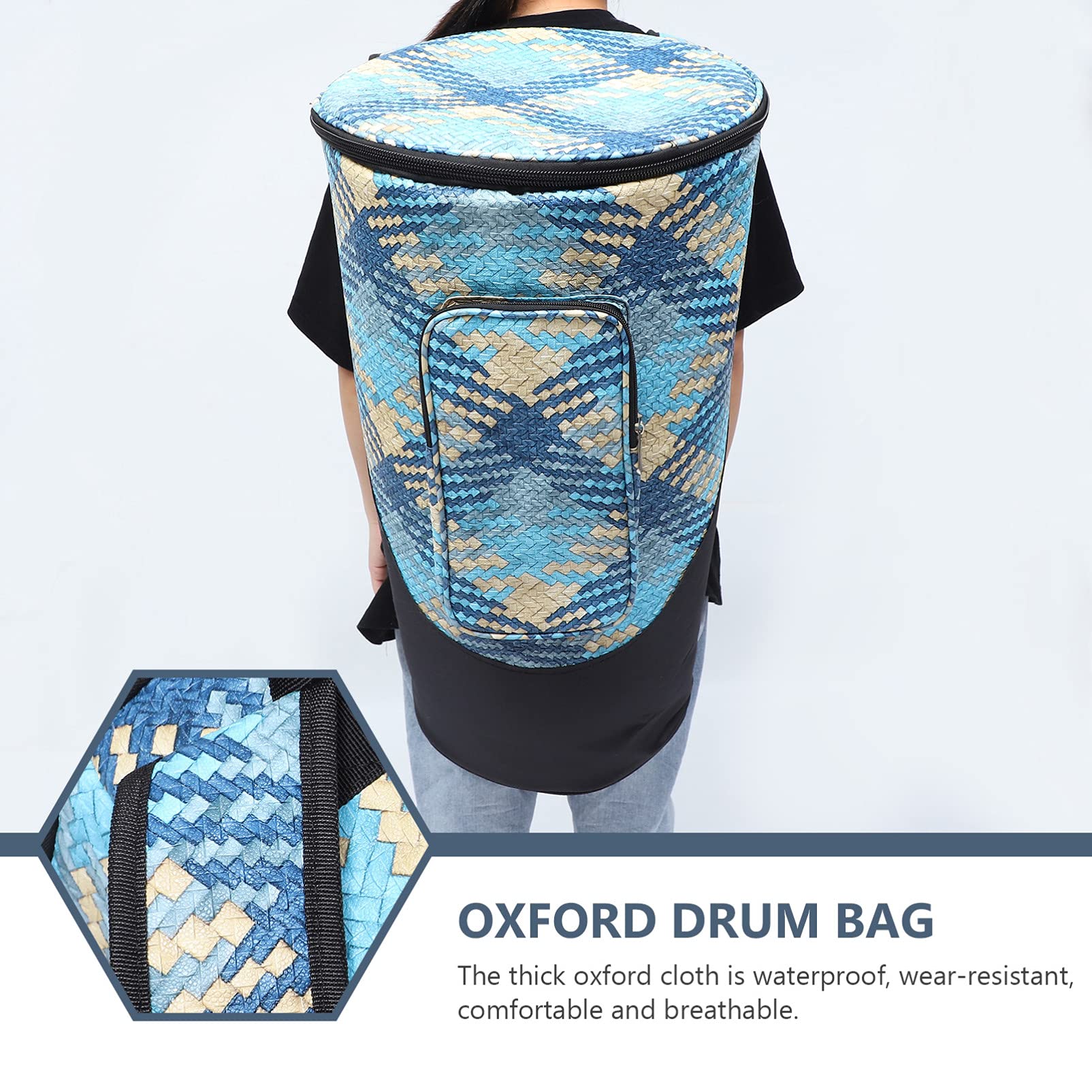 EXCEART Djembe Drum Bag 8-12 Inches - African Drum Gig Bag with Shoulder Strap, Oxford Cloth Case for 10-12 Inch Djembes - Perfect for Travel, Performances & Kids Drumming Practice