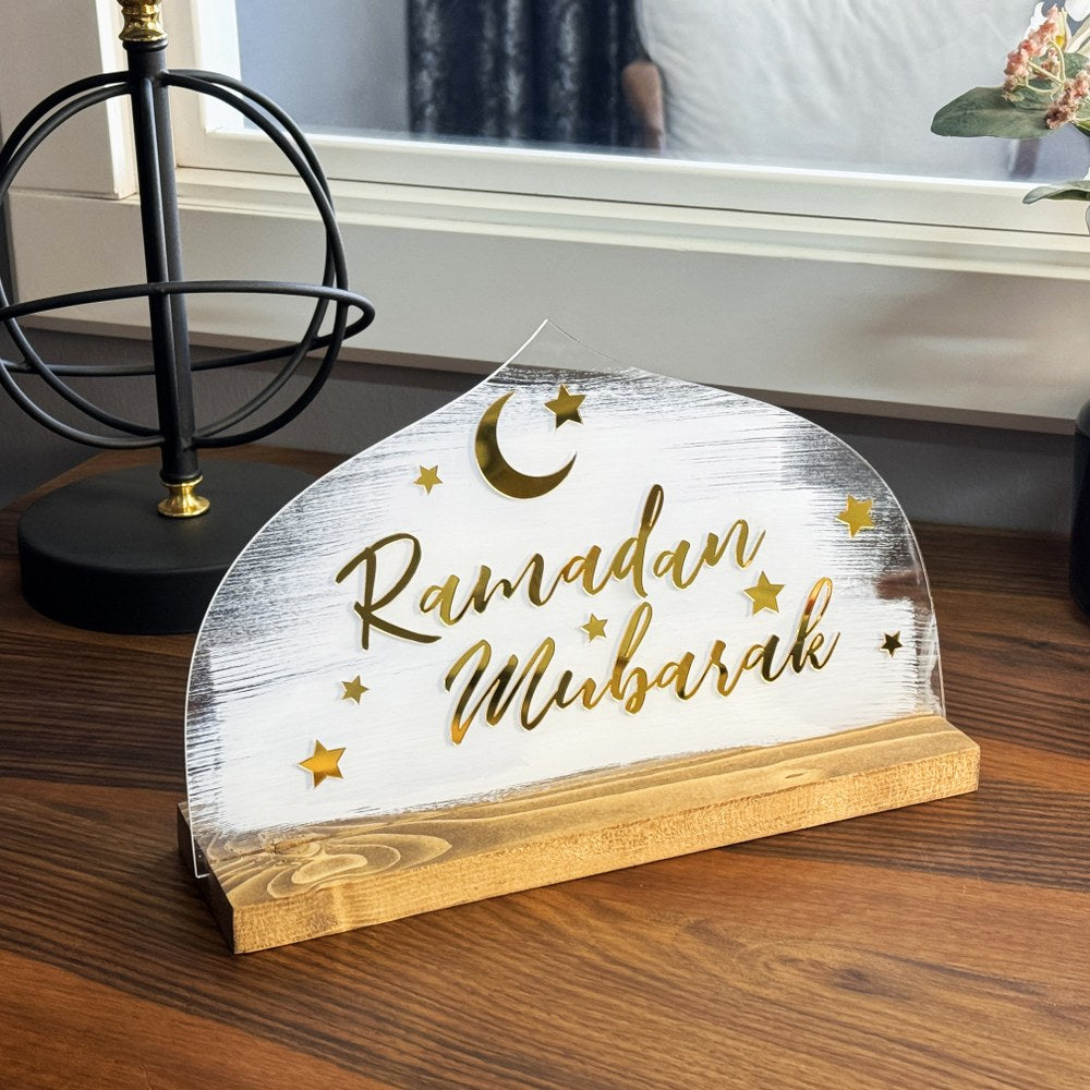 Ramadan Mubarak Islamic Gift Set - Elegant Table Decor for Eid Celebration - Perfect for Home, Mosque & Holiday Party Decorations