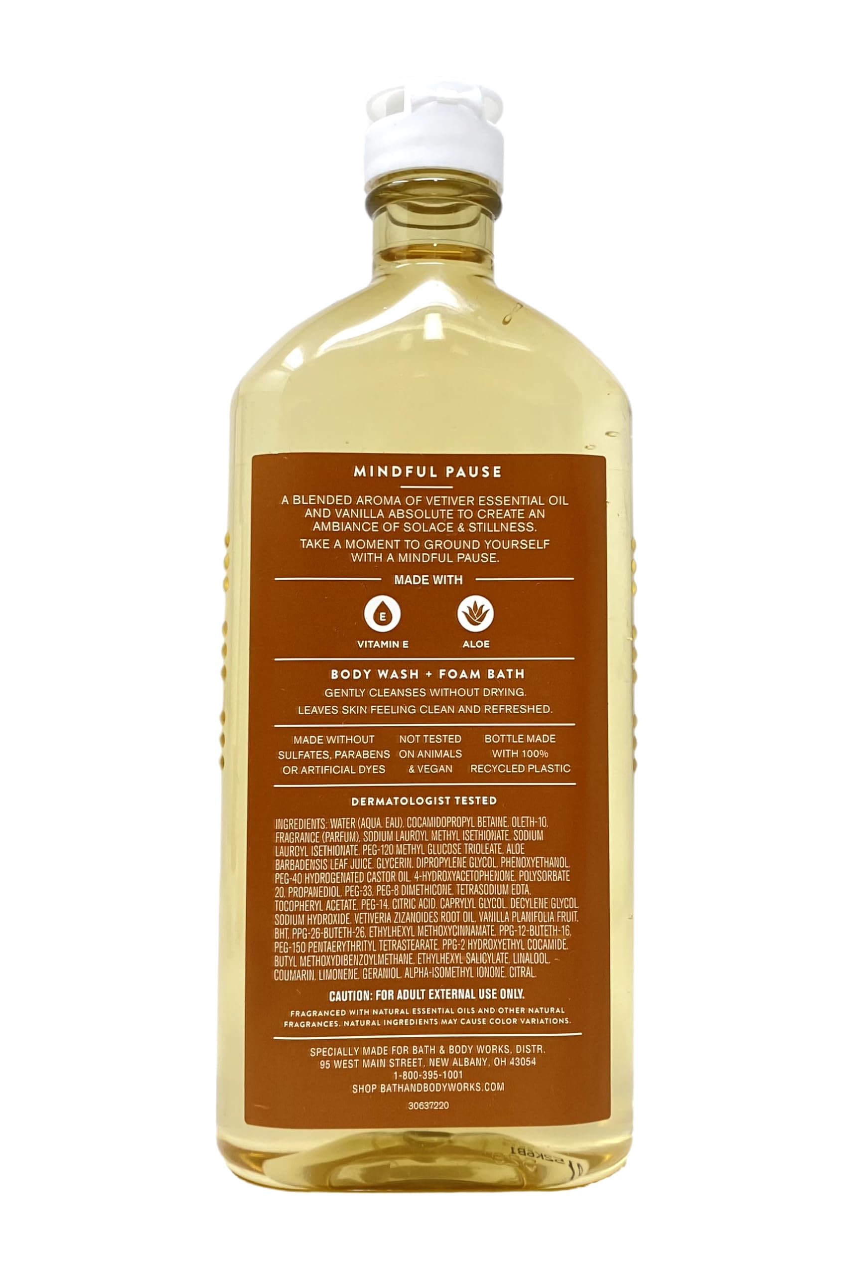 Bath & Body Works Aroma Mindful Pause Vetiver & Vanilla Body Lotion, Body Wash & Foam Bath Set with Natural Oats Bar Soap - Full Size Gift Set for Relaxation, Spa & Self-Care