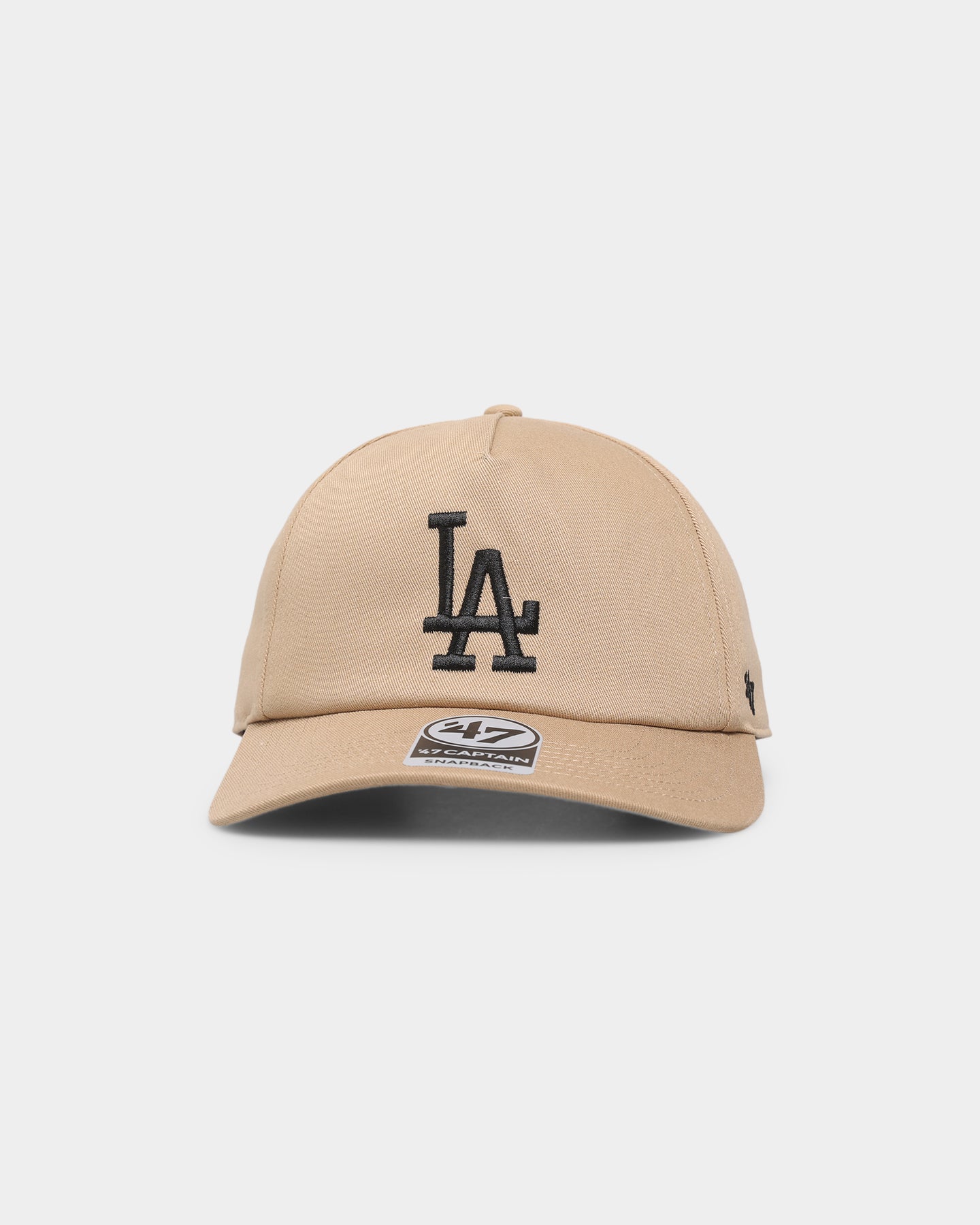 47 Brand Los Angeles Dodgers Nantasket Captain DTR Snapback Khaki Hat - Official MLB Baseball Cap for Men & Women - Perfect for Sports Games, Streetwear Fashion & Casual Outfits