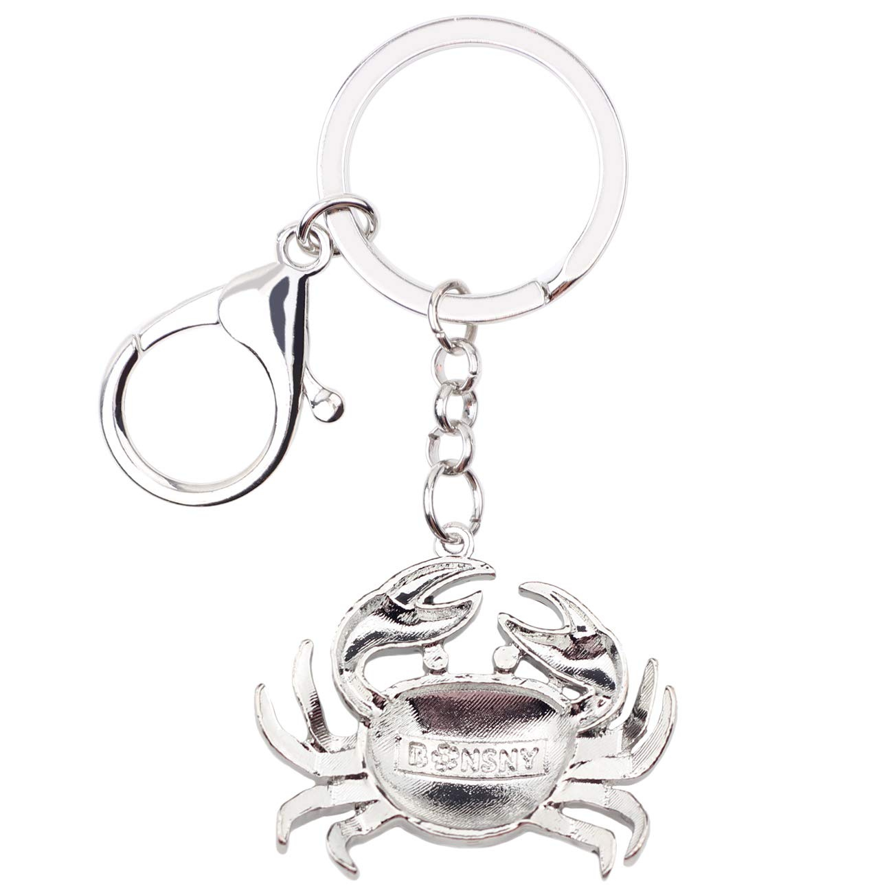 DOWAY Enamel Crab Keychain - Cute Ocean Themed Pendant for Purse, Handbags, Car Keys - Unique Gift Idea for Beach Lovers & Sea Enthusiasts | Perfect for Key Rings, Backpacks & Travel Accessories