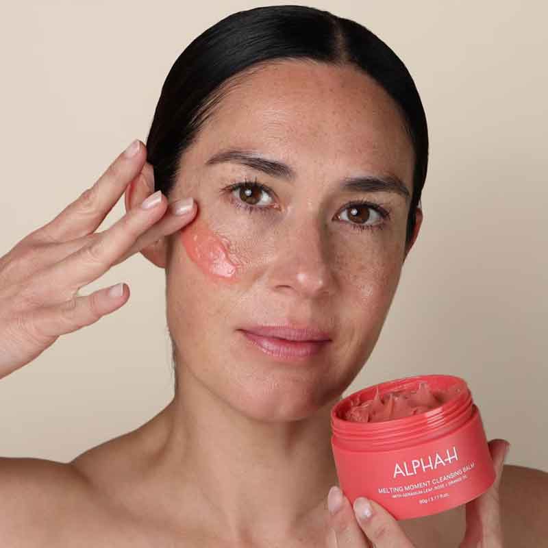 Alpha H Melting Moment Cleansing Balm - Limited Edition with Geranium Leaf, Rose & Orange Oil | Gentle Makeup Remover & Deep Cleanser for All Skin Types | Perfect for Nighttime Skincare Routine