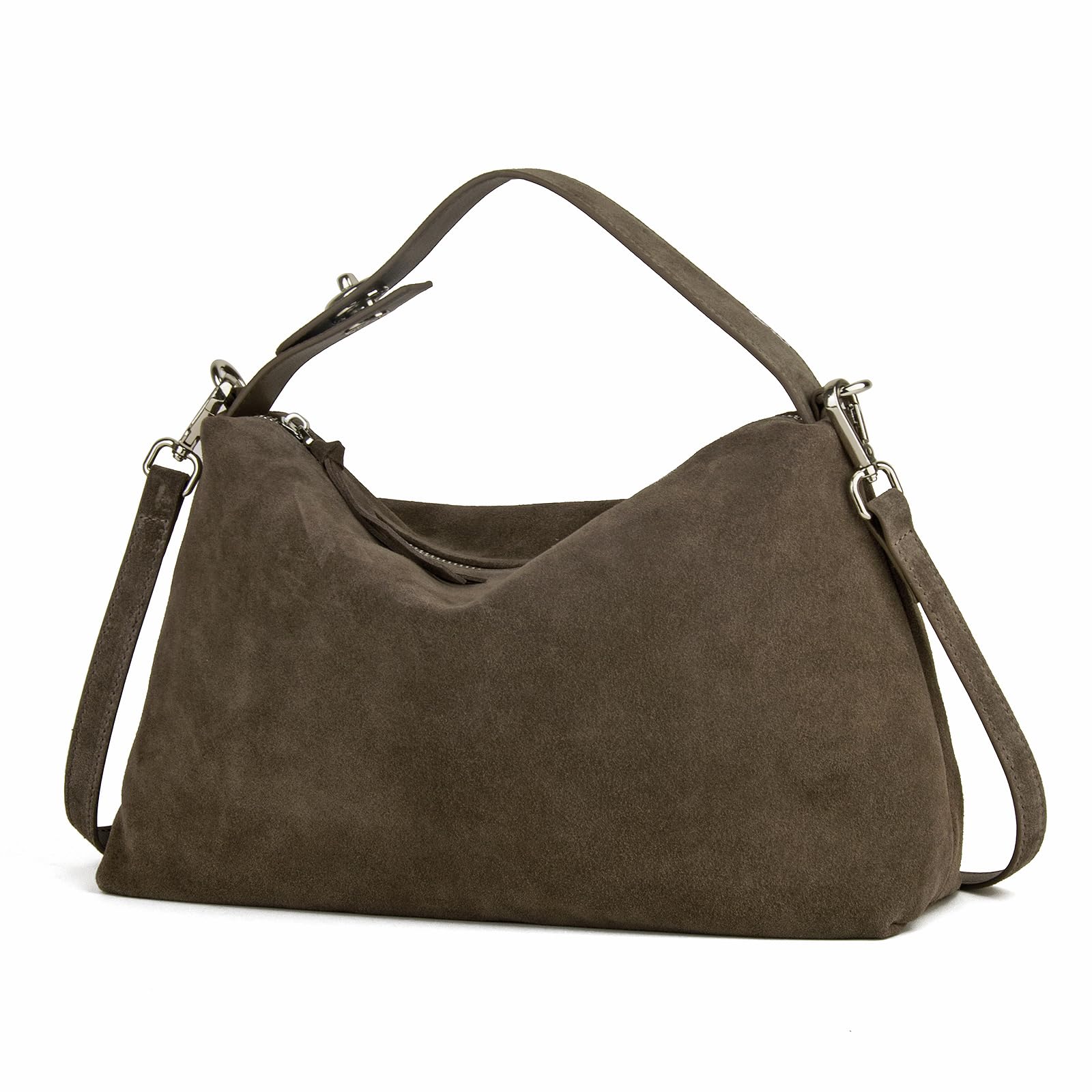 Women's Premium Suede Crossbody Bag - Adjustable Strap Shoulder Purse for Daily Use