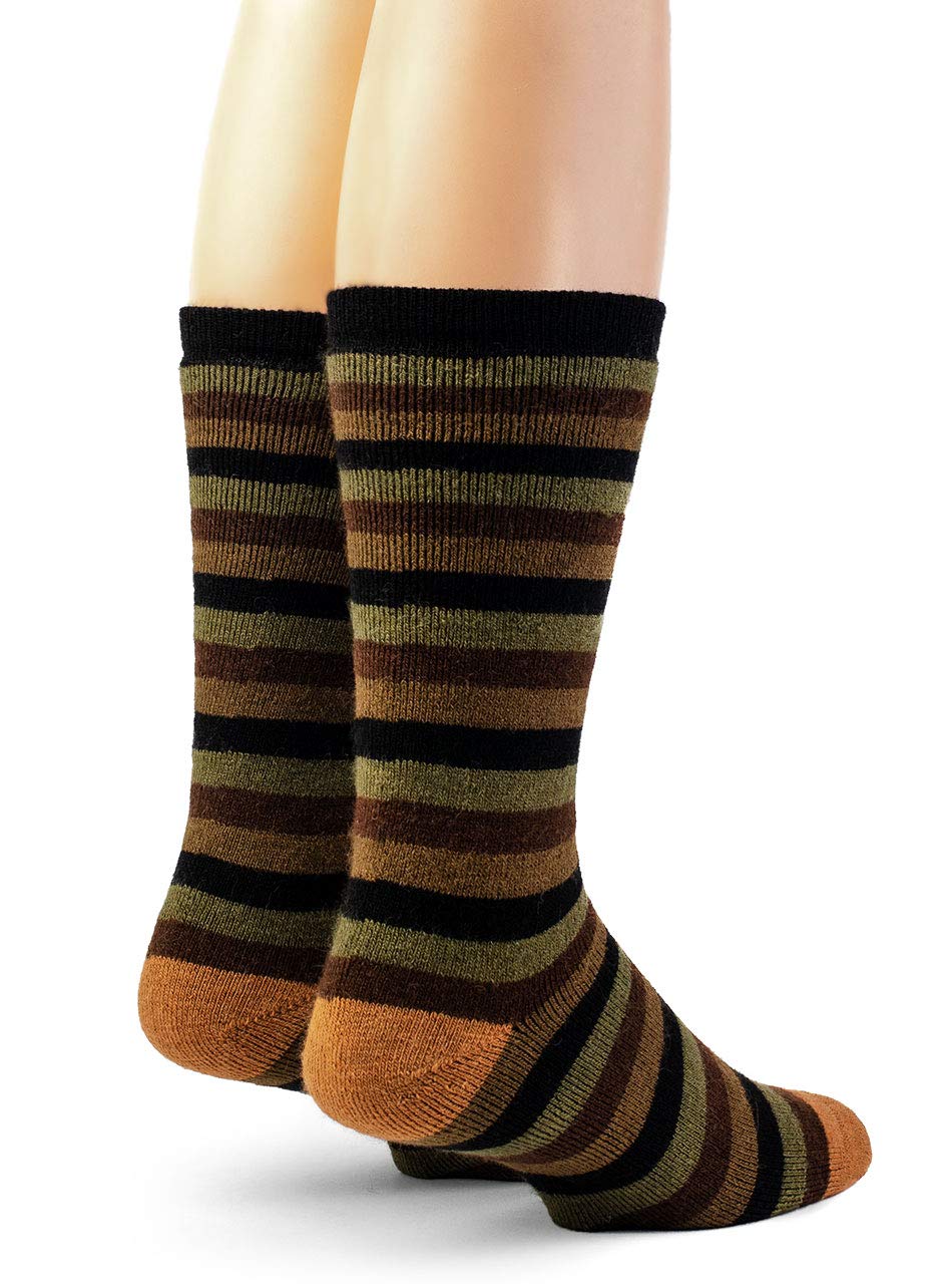 Premium Alpaca Wool Socks for Men & Women - Warm Terry Lined Winter Hiking Socks with Comfort Band | Perfect for Outdoor Activities, Camping & Cold Weather Adventures